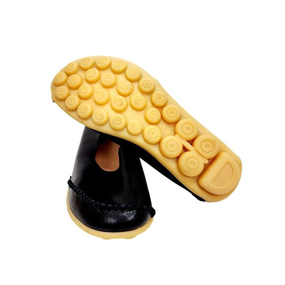 Woman Loafer Shoes Size 8.5 /40 Black Antiskid Flat Oversize Flat - Picture 3 of 13